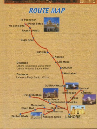 Route Map Guru Yatra 